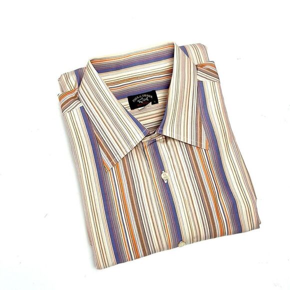 Paul & Shark Yachting Casual Shirt Button Up Cotton Striped Long Sleeves XL - Picture 2 of 11